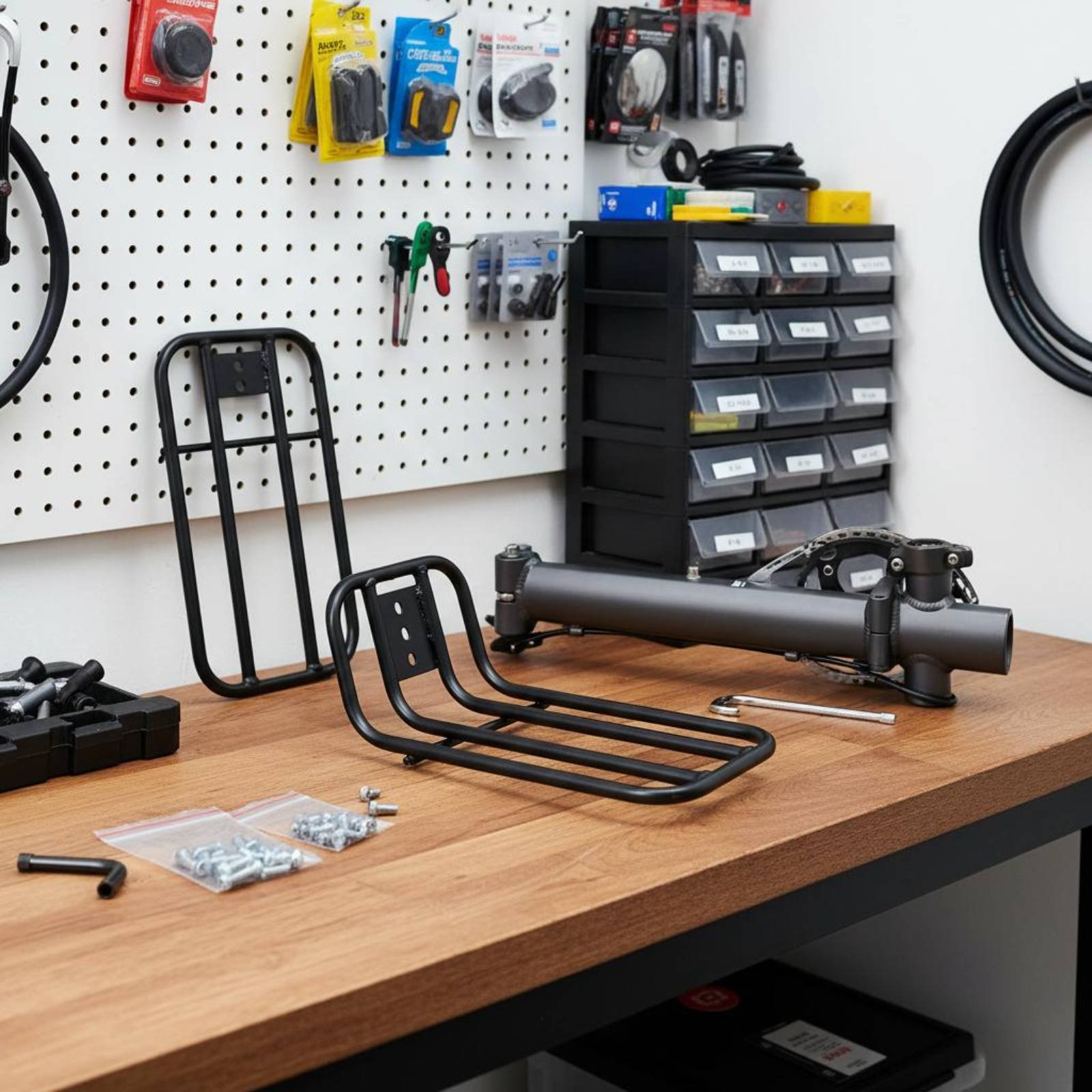 Bike Cargo Rack - Folding Bike Front Luggage Rack Sturdy