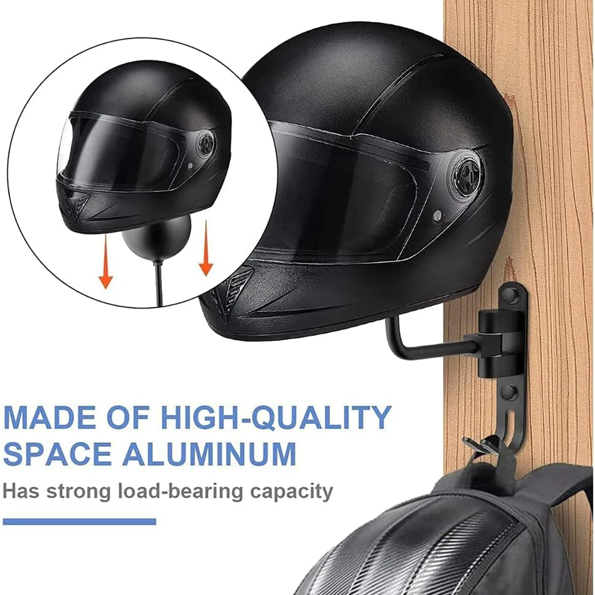 Cycling Gear Wall Mount - Motorcycle Helmet Rack Wall Mount Helmet