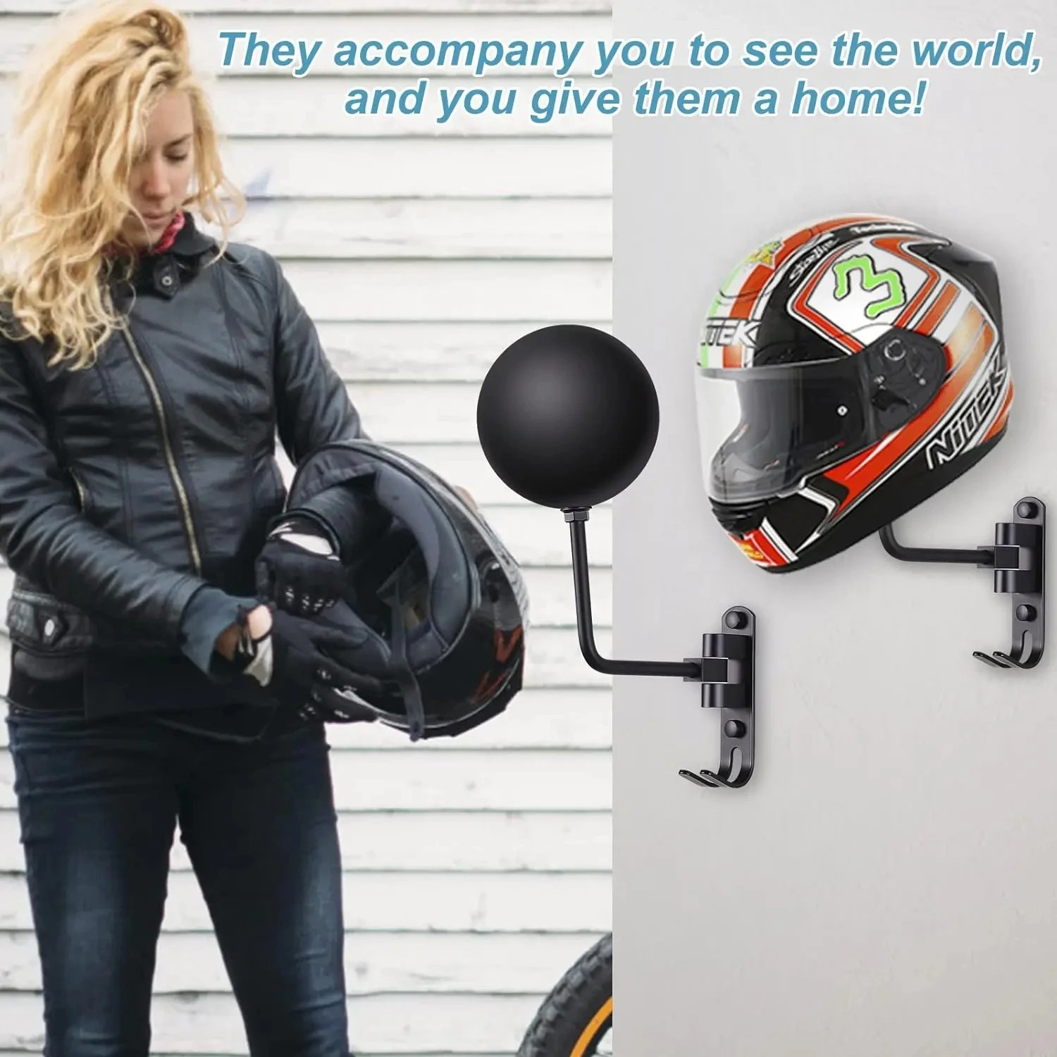 Wall Mount Motorcycle Helmet R - đánh giá và giá Cycling Gear Wall Mount