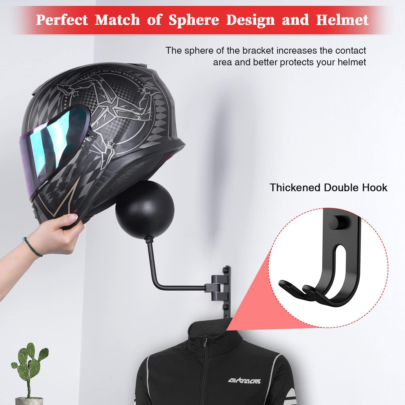 Motorcycle Helmet Wall Mount H - đánh giá và giá Cycling Gear Wall Mount