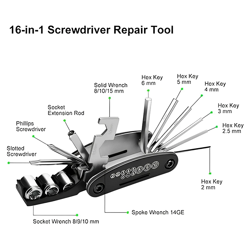Portable Bicycle Repair Tools  - đánh giá và giá Bicycle Repair Kit