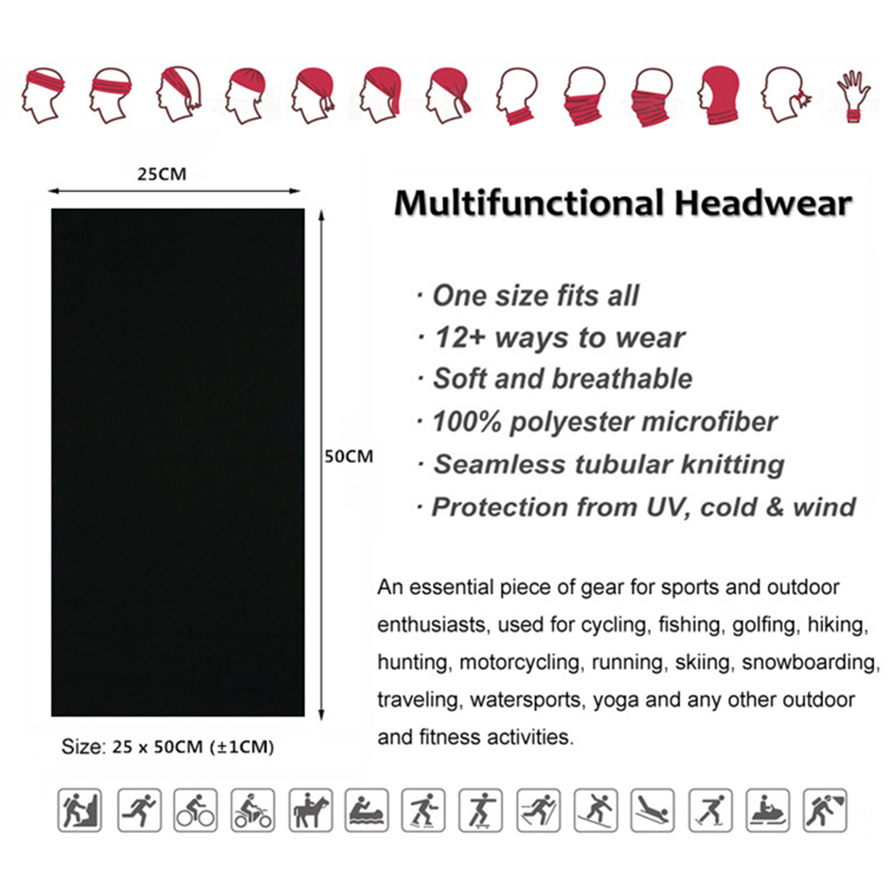 Seamless Solid Color Bandanas  - đánh giá và giá Cycling Gear Usa