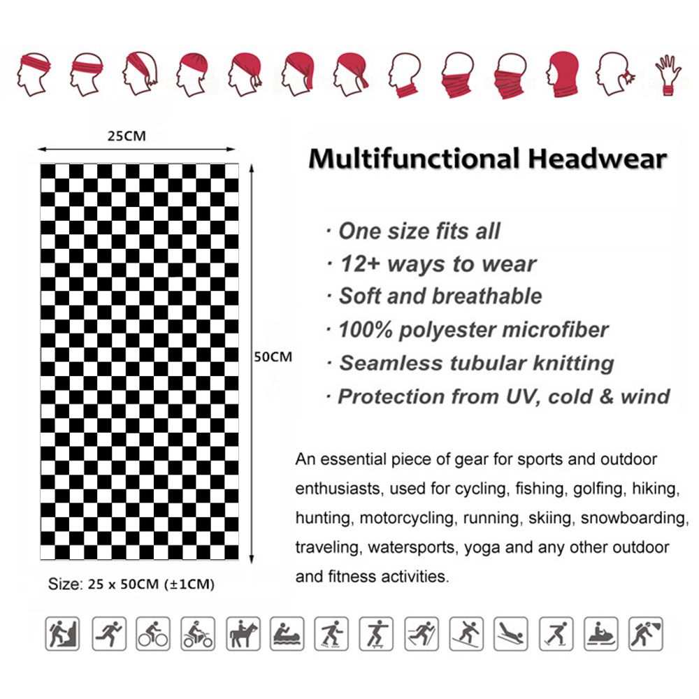 Checkered Ska Printed Headband - đánh giá và giá Cycling Gear Usa